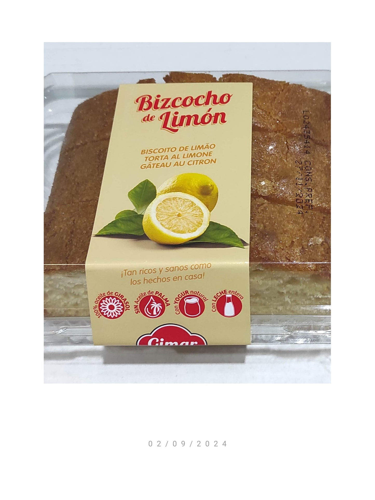 Bizcocho Limon 360g 4u GIMAR