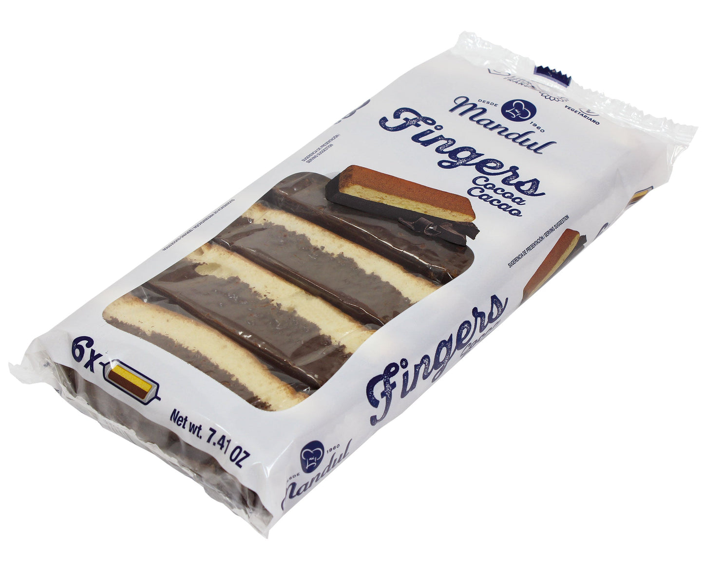 Fingers Cacao 6un. 240Gr. x 13p. MANDUL