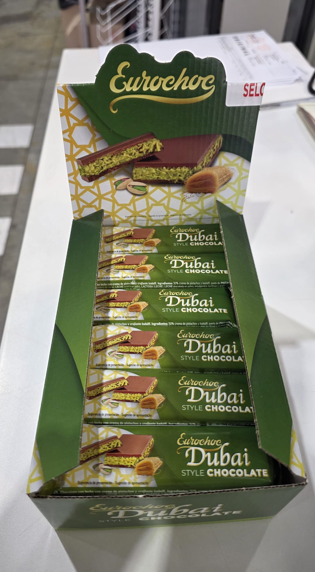 BARRITA CHOCOLATE DUBAI 40G , 24U EUROCHOC
