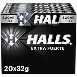 Halls Menta Extrafuerte s/a 32g 20u