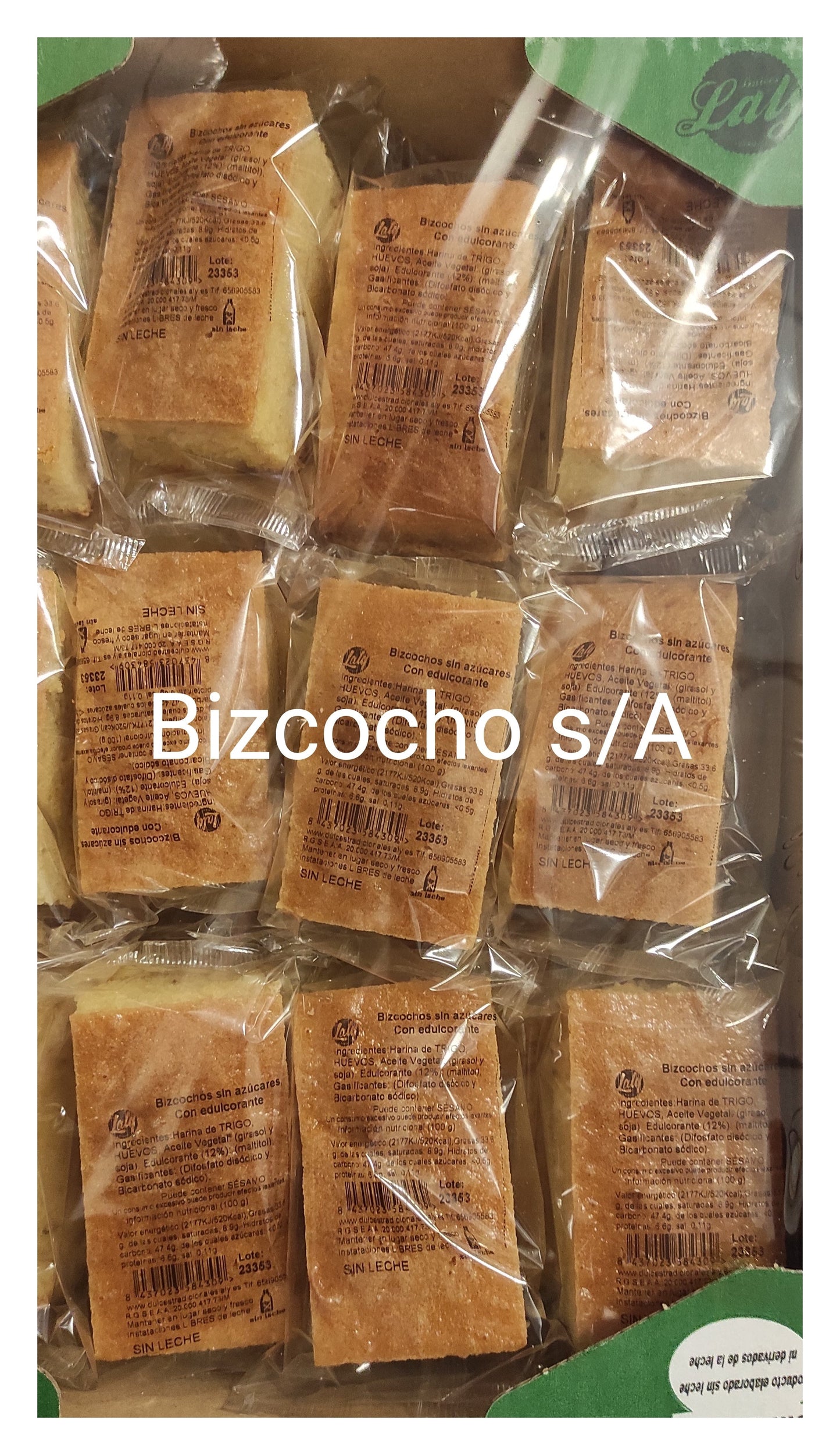 Bizcocho sin azúcar 1x1 LALY 2kg