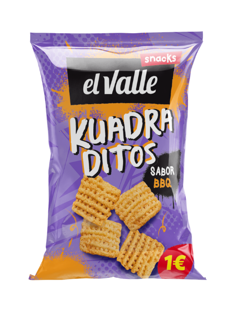 KUADRADITOS BARBACOA 12UN 90G VALLE