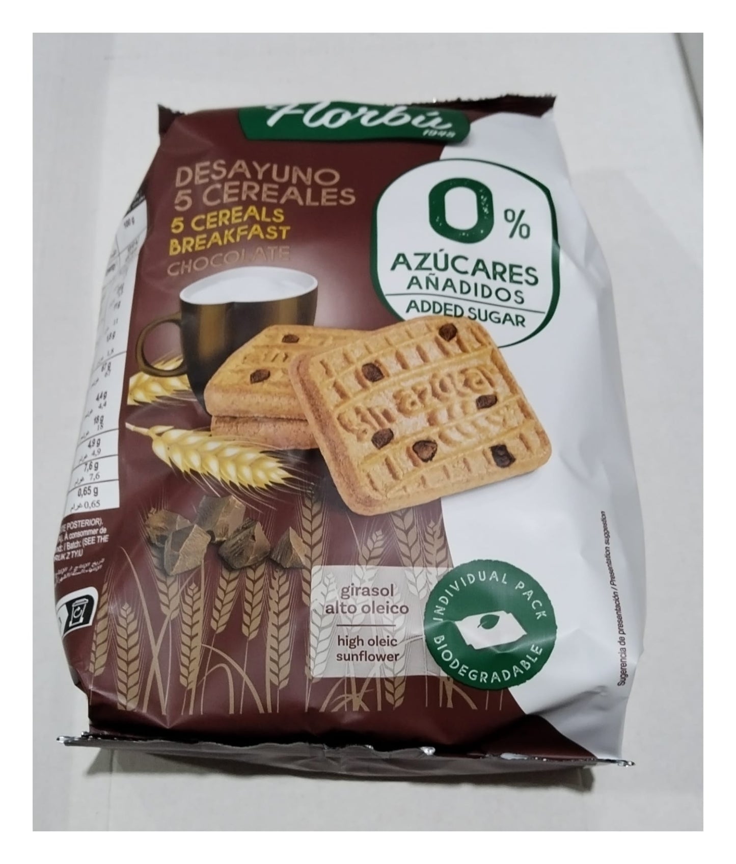 DESAYUNO CHOCO 0% AZUCARES FLORBU 6UN