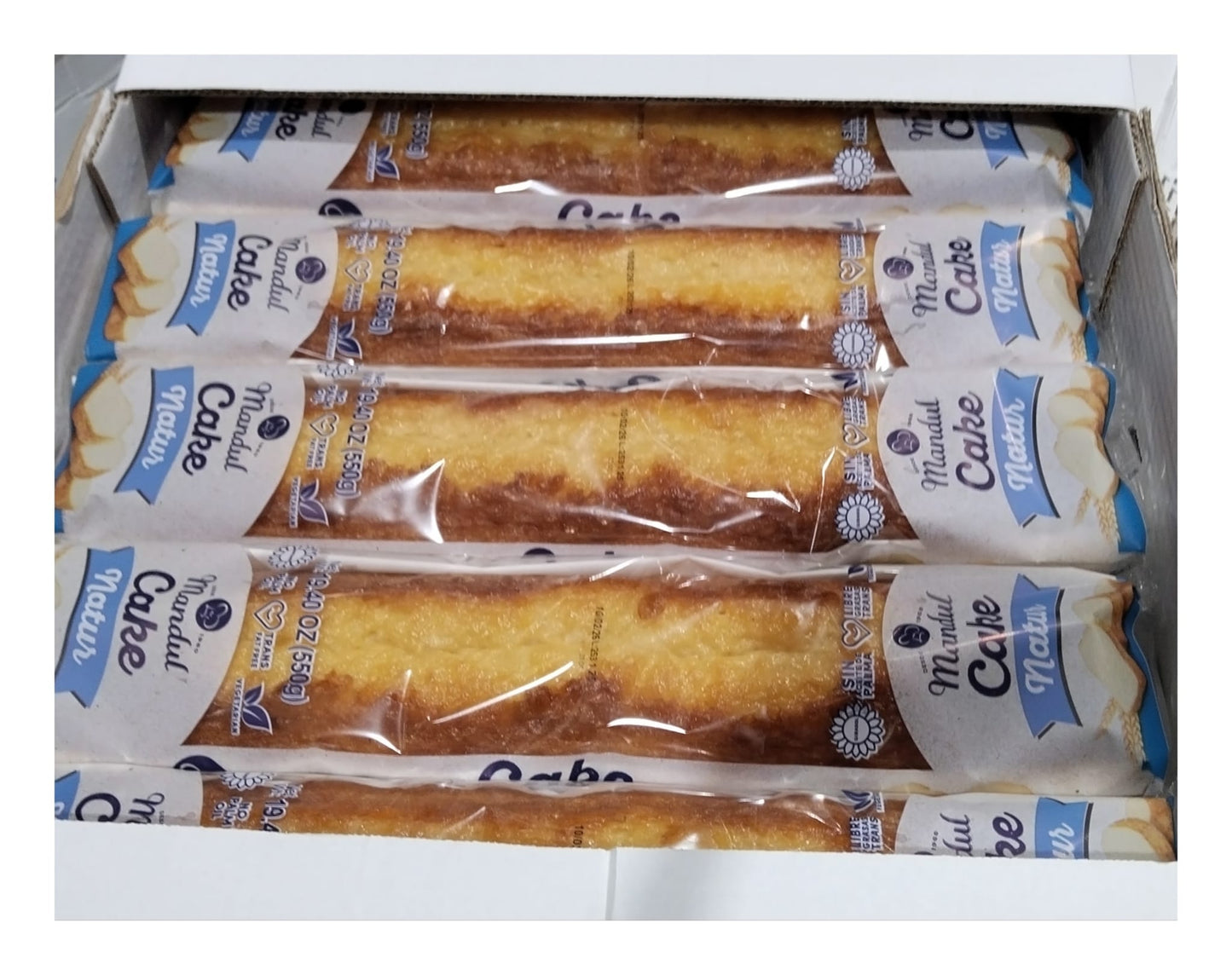 CAKE NATUR 550G 5 PAQUETES MANDUL