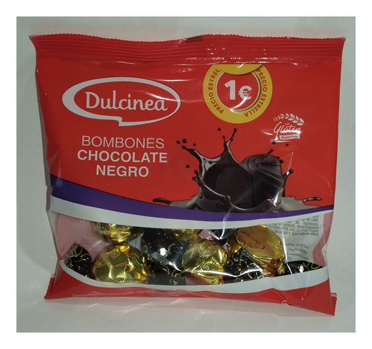 BOMBONES CHOCOLATE NEGRO  BOLSA 60G  1€