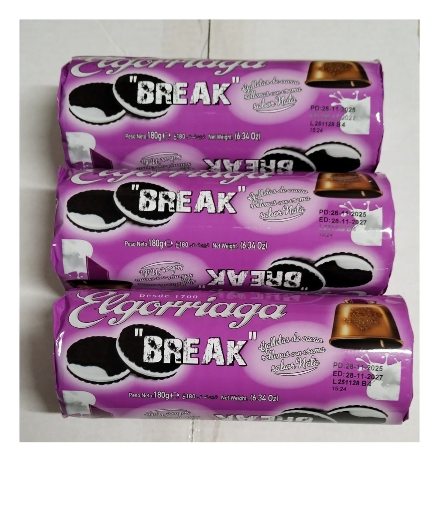 BREAK RELLENO NATA  180G 24UN ELGORRIAGA