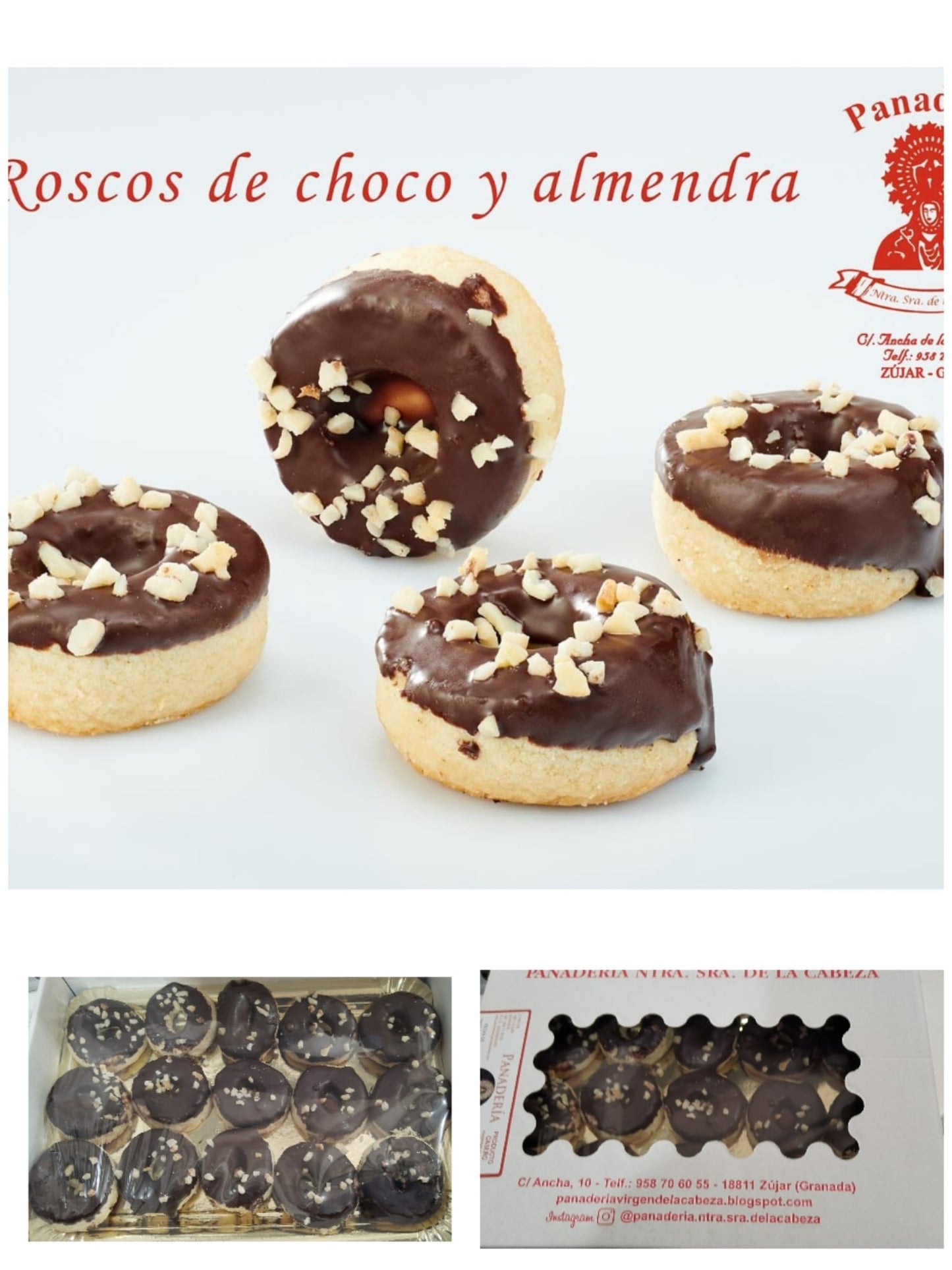ROSCO DE CHOCOLATE Y ALMEDRA BANDEJA 400GRMS