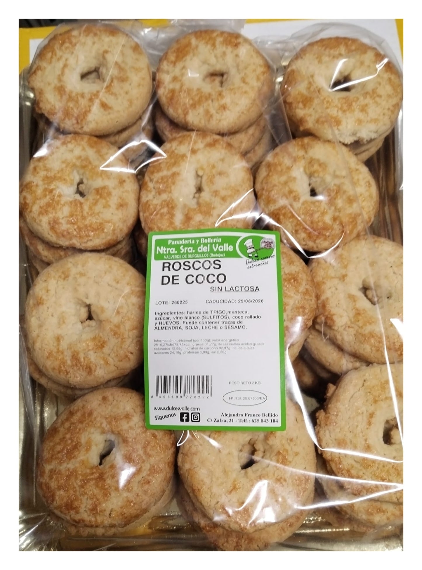 ROSCO DE COCO  2KG  GRANEL BADAJOZ