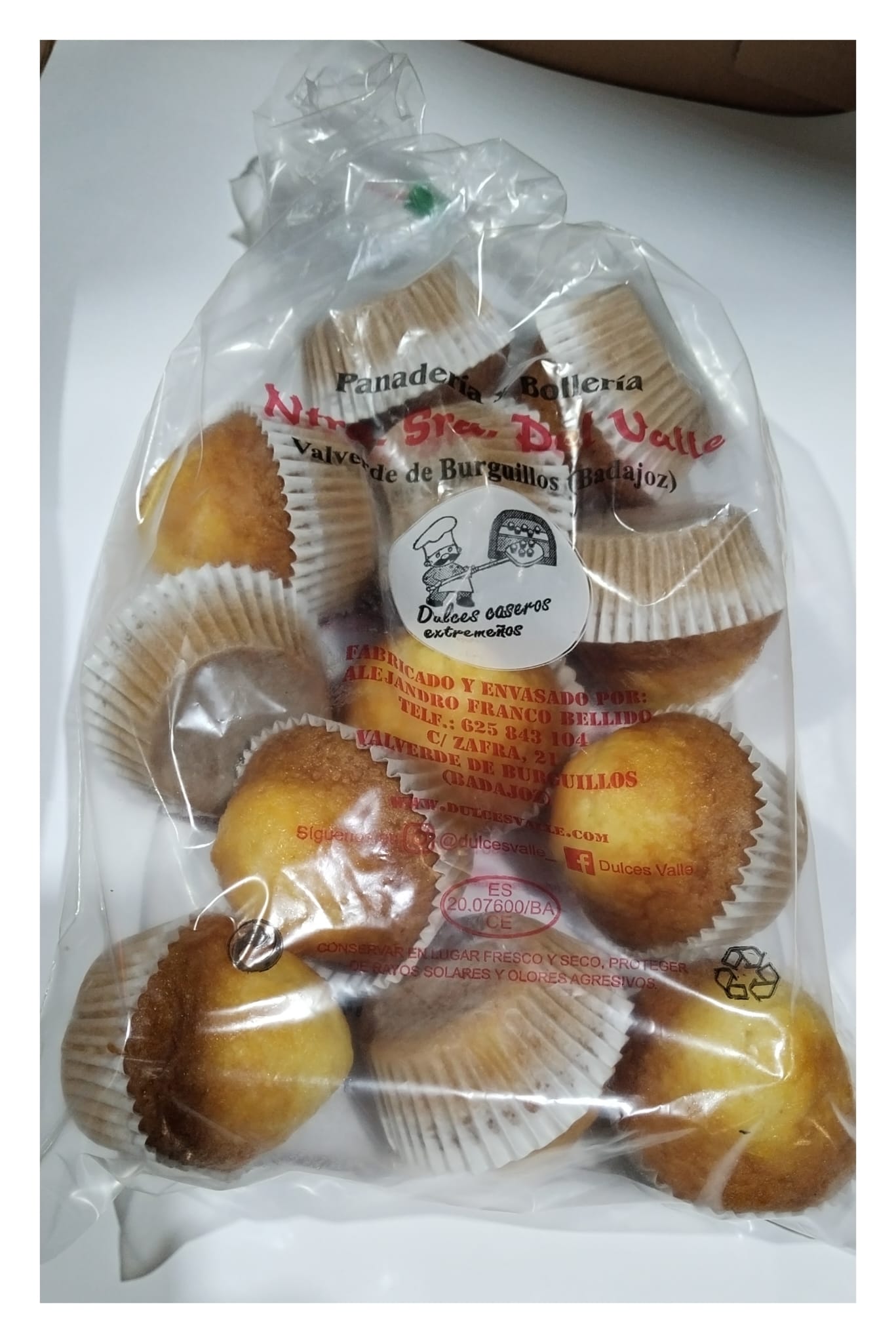 MAGDALENAS caseras  BADAJOZ 6 bolsas