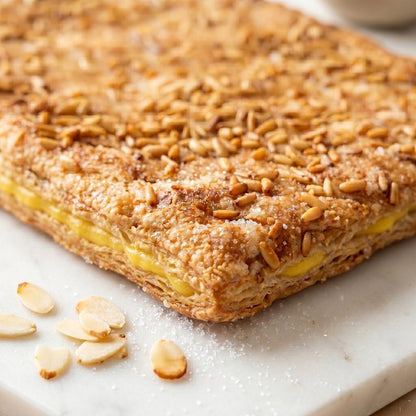 Coca Hojaldre Crema Piñón y almendra 1kg
