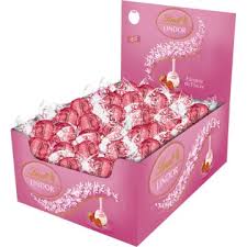 Bombón LINDT Blanco Fresa 2kg