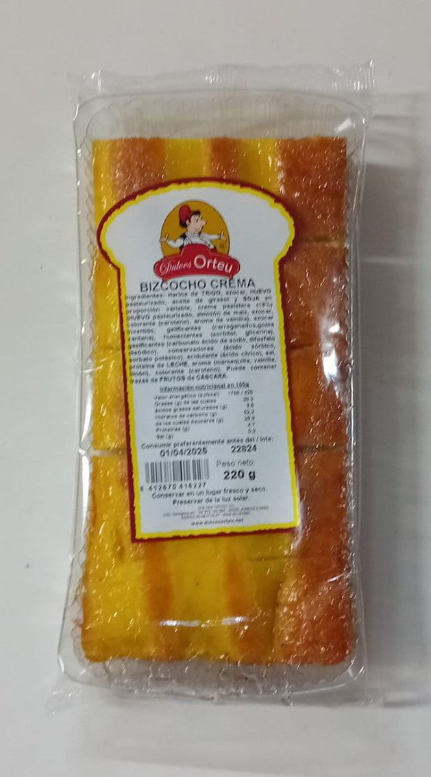 BIZCOCHO CREMA 16 PAQUETES ORTEU